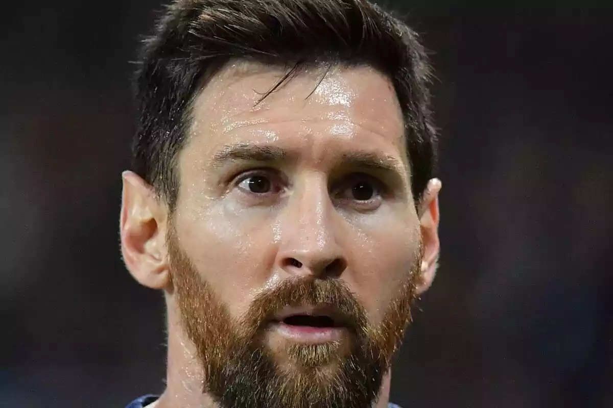 Leo Messi en primer plano