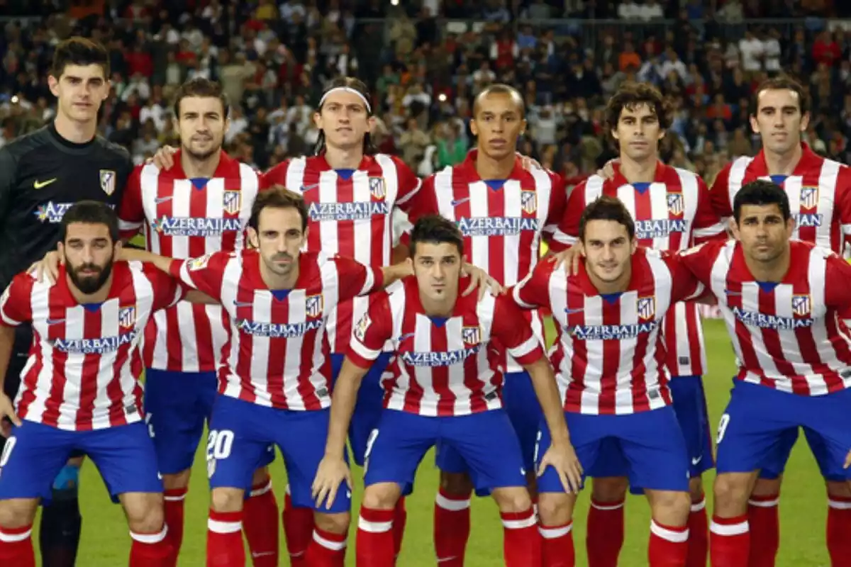Once inicial del Atlético de Madrid en un partido