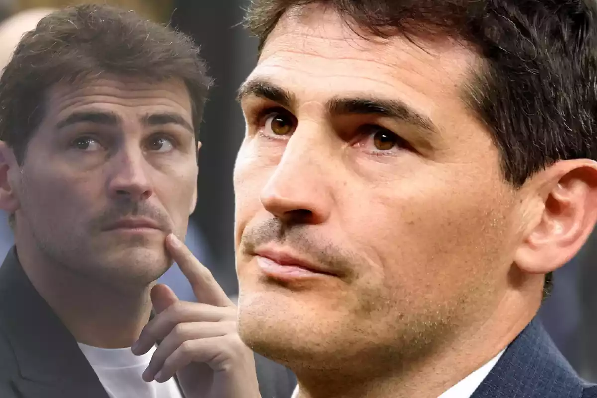 Montaje de Iker Casillas en primer plano