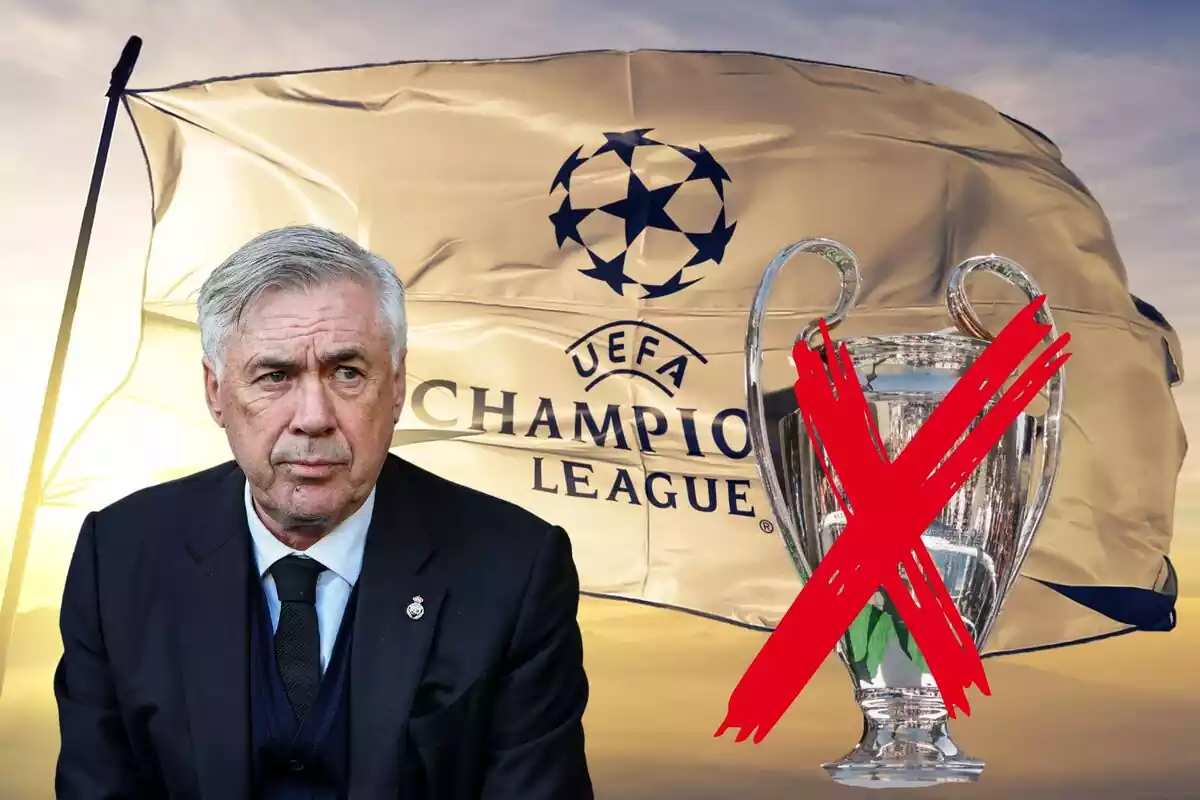 Montaje de Ancelotti con la Champions League