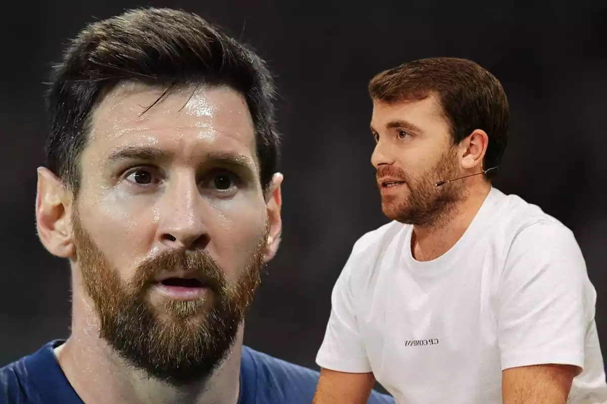 Montaje de Messi y Fabrizio Romano